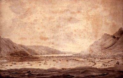 Panoramic View of Derwentwater and the Vale of Keswick (detail) by Moses Griffith